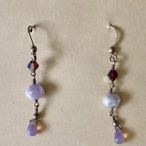 Silver and Pearl Drop Earrings